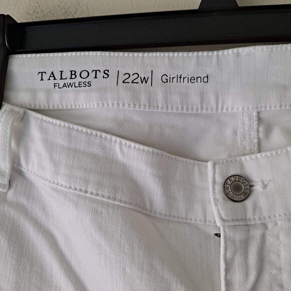 Talbots Women's White Flawless Girlfriend Ankle Jeans - Size 22W - Picture 7 of 10